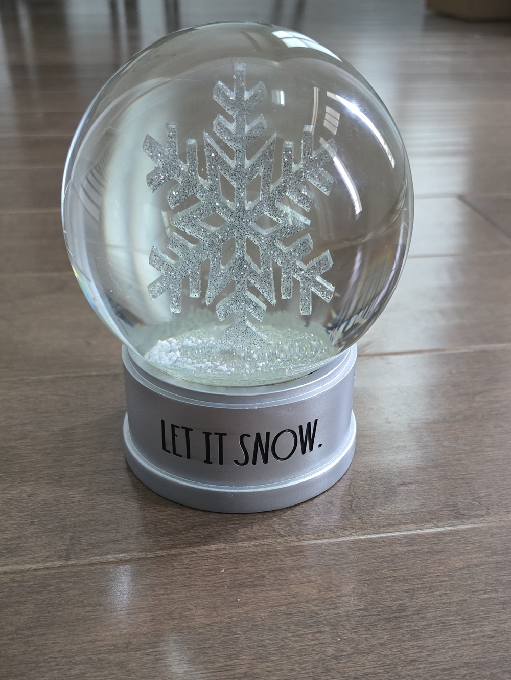 Rae Dunn 'Let It Snow' Snowflake Holiday Globe